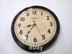 Telechron General Electric années 1950 horloge scolaire vintage de 15 pouces GE mise à jour à quartz