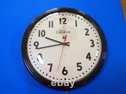Telechron General Electric des années 1950 horloge d'école vintage de 15 pouces GE mise à jour quartz