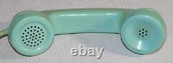 Téléphone mural rotatif turquoise bleu Bell System General Electric 554 A/B