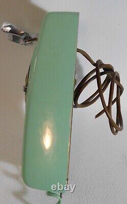 Téléphone mural rotatif turquoise bleu Bell System General Electric 554 A/B