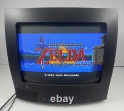 Téléviseur CRT GE vintage 13 po General Electric 13GP244 pour jeux rétro avec télécommande, testé