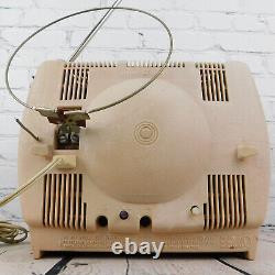 Téléviseur à tube vintage General Electric des années 1950, modèle rare, portable, s'allume