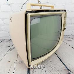 Téléviseur à tube vintage General Electric des années 1950, modèle rare, portable, s'allume