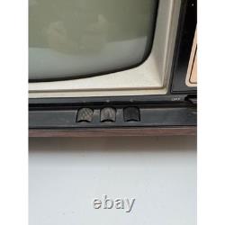 Téléviseur portable vintage General Electric en bois CRT modèle 12XB9112R rétro des années 1970