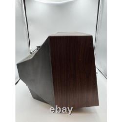 Téléviseur portable vintage General Electric en bois CRT modèle 12XB9112R rétro des années 1970