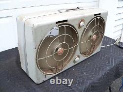 Thermostat automatique vintage General Electric avec double ventilateur, fonctionnant