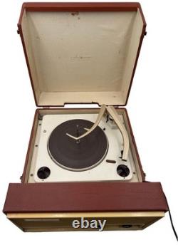 Tourne-disque radio portable vintage General Electric GE RP-1112A en état de fonctionnement