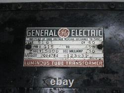 Transformateur de tube lumineux néon vintage GENERAL ELECTRIC 51G1 GE non testé