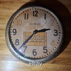 Travaux Vintage Dr Pepper Rare General Electric 10-2-4 horloge publicitaire panneau 15<br/>