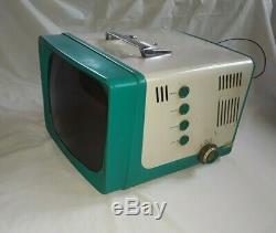 Turquoise Vintage Des Années 1950 G. E. Général Modèle Électrique 14pour Tube Tv Télévision