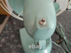 VENTILATEUR OSCILLANT À 2 VITESSES GENERAL ELECTRIC F15S125 COULEUR VERT TEAL FONCTIONNE