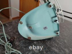 VENTILATEUR OSCILLANT À 2 VITESSES GENERAL ELECTRIC F15S125 COULEUR VERT TEAL FONCTIONNE