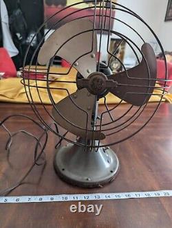 VIDÉO Ventilateur vintage de travail des années 1930 GE General Electric sur bureau Antique à tête pivotante