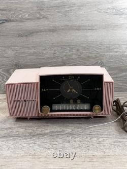 VTG Travaille GE General Electric Modèle C-416 Radio de Tube AM Rose PIÈCES UNIQUEMENT
