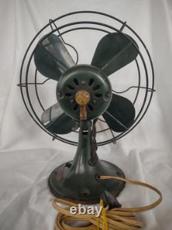 Ventilateur GE des années 1930, vert militaire, montable