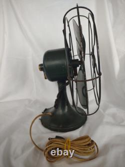 Ventilateur GE des années 1930, vert militaire, montable