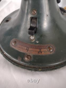 Ventilateur GE des années 1930, vert militaire, montable