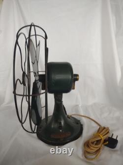 Ventilateur GE des années 1930, vert militaire, montable