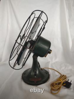 Ventilateur GE des années 1930, vert militaire, montable