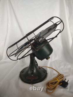 Ventilateur GE des années 1930, vert militaire, montable