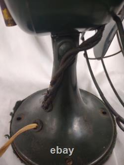 Ventilateur GE des années 1930, vert militaire, montable