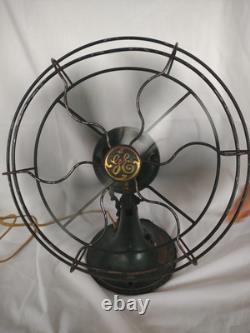 Ventilateur GE des années 1930, vert militaire, montable