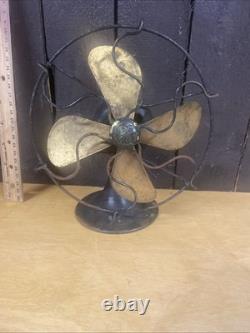 Ventilateur Général Electric Company Série G 6 Antiquité Lames en Laiton 110 Volts