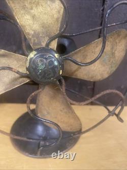 Ventilateur Général Electric Company Série G 6 Antiquité Lames en Laiton 110 Volts