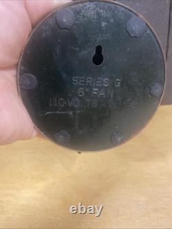 Ventilateur Général Electric Company Série G 6 Antiquité Lames en Laiton 110 Volts