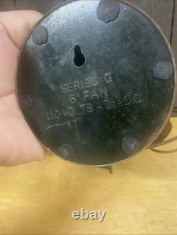 Ventilateur Général Electric Company Série G 6 Antiquité Lames en Laiton 110 Volts