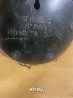 Ventilateur Général Electric Company Série G 6 Antiquité Lames en Laiton 110 Volts