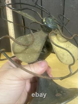 Ventilateur Général Electric Company Série G 6 Antiquité Lames en Laiton 110 Volts