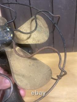 Ventilateur Général Electric Company Série G 6 Antiquité Lames en Laiton 110 Volts