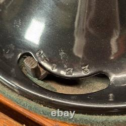 Ventilateur General Electric vintage fonctionnel 13 à cage à pales en laiton, oscillant, 3 vitesses