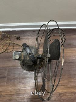 Ventilateur Général Électrique Vintage, Non Testé, Nécessite un Rééquipement, En l'État, Décor Antique