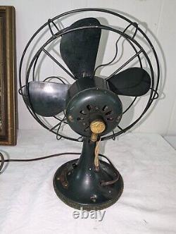 Ventilateur Vintage 11 General Electric à 4 pales 42x542 Fabriqué aux États-Unis Vert foncé