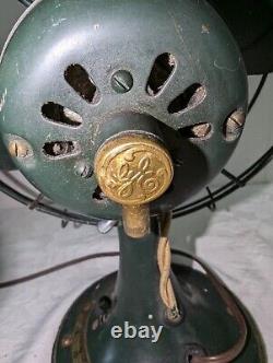 Ventilateur Vintage 11 General Electric à 4 pales 42x542 Fabriqué aux États-Unis Vert foncé