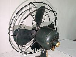 Ventilateur Vintage 11 General Electric à 4 pales 42x542 Fabriqué aux États-Unis Vert foncé