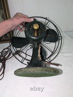 Ventilateur Vintage 11 General Electric à 4 pales 42x542 Fabriqué aux États-Unis Vert foncé