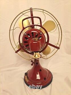 Ventilateur Vintage GE General Electric Lames en Laiton Aou Ab1 1922