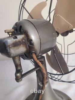 Ventilateur Vintage GE General Electric VORTALEX à 2 vitesses FM10V21 avec lame oscillante fonctionne