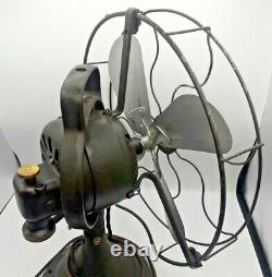 Ventilateur Vintage Ge General Electric Desk 12 Lames Oscillant De Travail Rare
