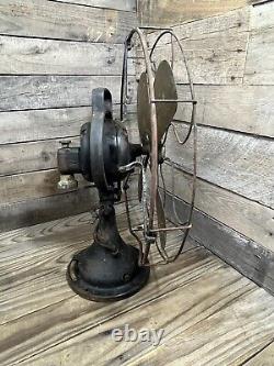 Ventilateur à 16 pales en laiton Antique GE No. 75425 Tel quel! Pour pièces! Restaurer