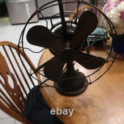 Ventilateur à cage en laiton GE General Electric vintage antique 13 pouces 75423 voir vidéo