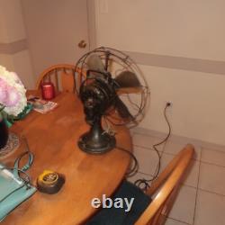 Ventilateur à cage en laiton GE General Electric vintage antique 13 pouces 75423 voir vidéo