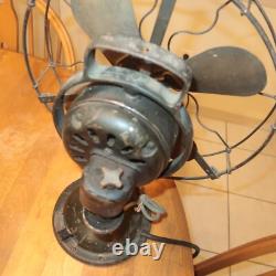 Ventilateur à cage en laiton GE General Electric vintage antique 13 pouces 75423 voir vidéo