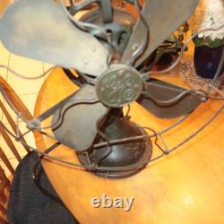 Ventilateur à cage en laiton GE General Electric vintage antique 13 pouces 75423 voir vidéo