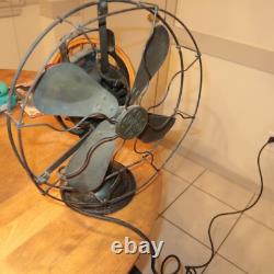 Ventilateur à cage en laiton GE General Electric vintage antique 13 pouces 75423 voir vidéo