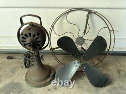 Ventilateur antique General Electric Type AOU AC1 16 à 3 vitesses vintage pour pièces dans l'état où il se trouve