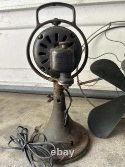 Ventilateur antique General Electric Type AOU AC1 16 à 3 vitesses vintage pour pièces dans l'état où il se trouve